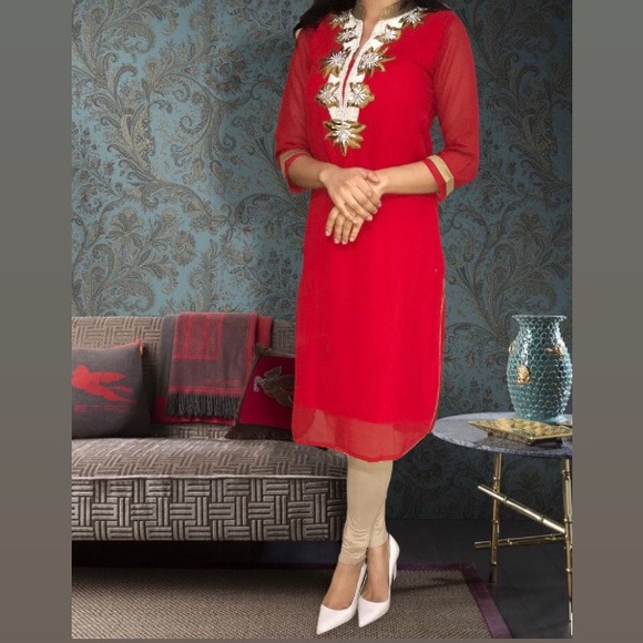 Other - Designer Indian Wear Kurta, high quality Bamber Cloth, intricate work at Neck.